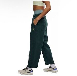 Free People Movement Top Score Barrel Pants Womens Medium Evergreen 100% Cotton